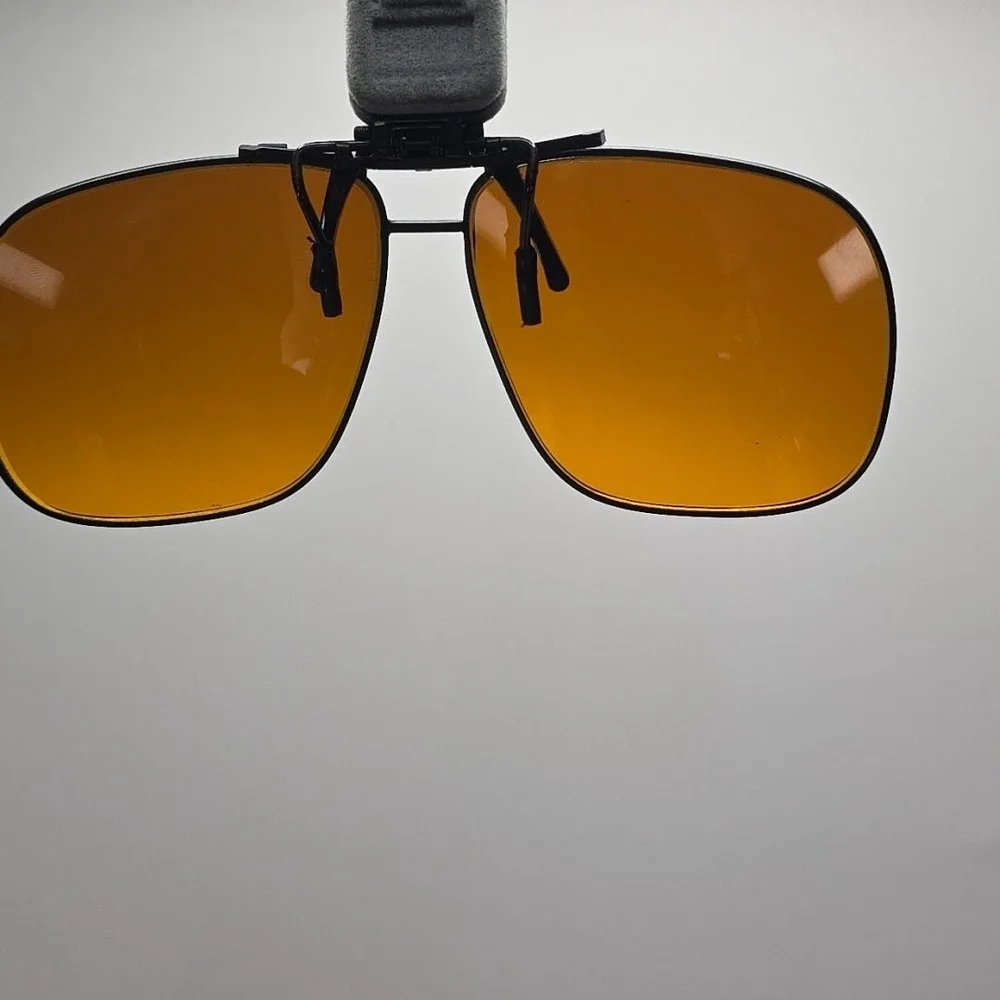 BluBlocker Sunglasses‎ Clip On Unisex-adult Brown Aviator Case Vintage Y2K 90's